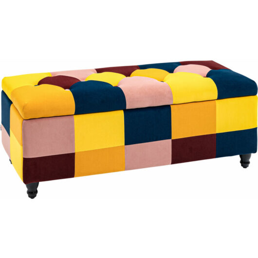 114 x 47 x 47cm Velvet Storage Ottoman - Homcom