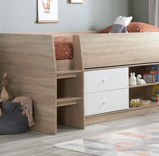 Birlea Leyton Kids Storage Cabin Bed, Single