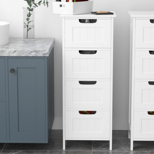 Briefness - Bathroom Storage Cabinet,Laundry Room Cabinets with 1 Open Compartments and 2 Tier Shelf with Doors, Multifunctional Floor Cabinet for