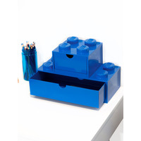 Lego Brick Storage Desk Drawer 8 - Blue