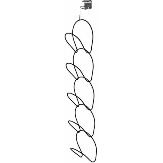 Hat Rack Iron Hat Rack with Self Adhesive Hook, Stackable Chain Holder for Storage Caps Towels Hats Scarves (Black)