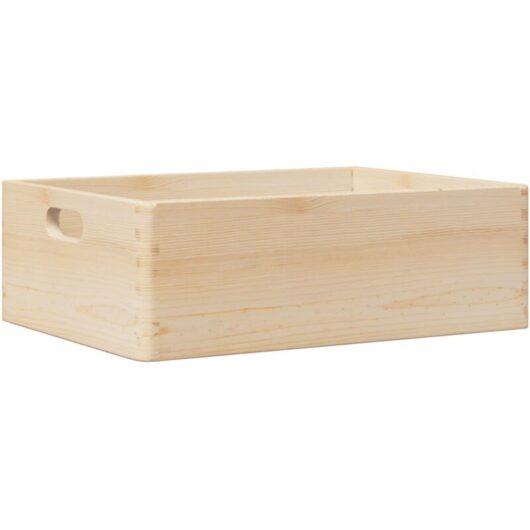 Wooden Box with Handles 40x30x13 cm Solid Wood Pine Vidaxl