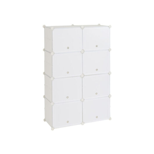 7-Tier Portable 28 Pair Shoe Rack Organizer 14 Grids Tower Shelf Storage Cabinet Stand Expandable for Heels, Boots, Slippers, White