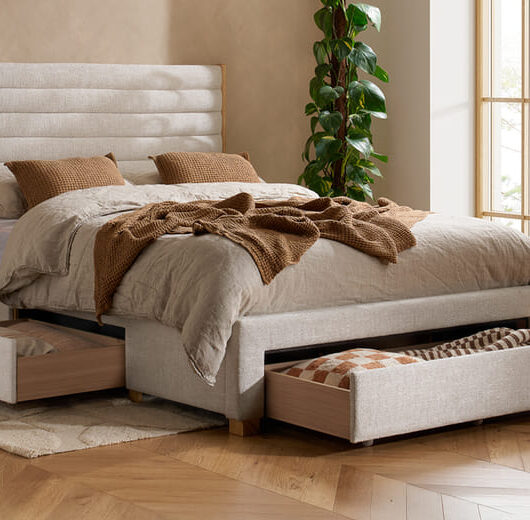 Arabella Grey Velvet Storage Bed, King Size