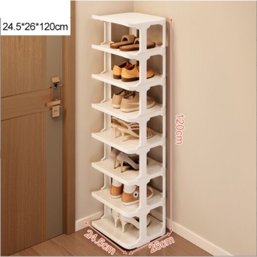 Shoe rack 8-tier shoe rack for space-saving storage in the hallway and bedroom - stackable and stylish in white