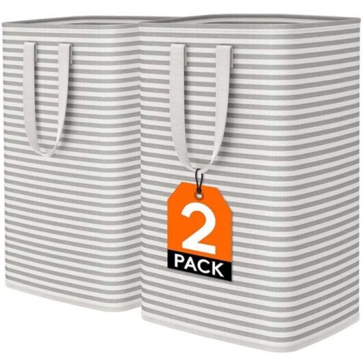 Laundry Hamper, Freestanding Waterproof Laundry Hamper with Convenient Carrying Handles, for Laundry Room, Bedroom, Bathroom or Student Dormitory, 2