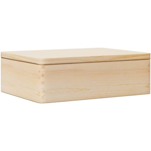 Wooden Box with Lid 40x30x13 cm Solid Wood Pine Vidaxl