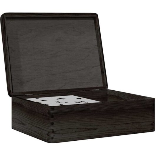 Wooden Box with Lid Black 40x30x13 cm Solid Wood Pine Vidaxl