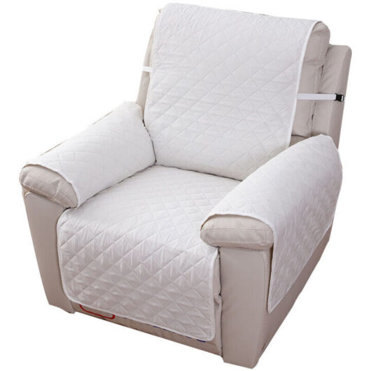 1 recliner chair cover, waterproof and non-slip, reclining sofa cover for bedroom or office (beige, 55 × 200 cm)