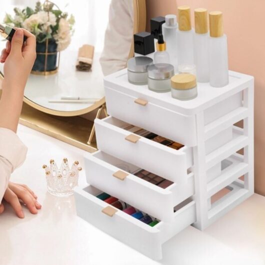 Desktop Storage Box Desk Organizer with Drawer 4-drawer Organizer
