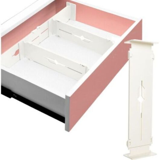 Drawer Organizer Divider Separator Drawers Organizer 4 PCS DIY Separator Drawers Adjustable 32-50cm For Office Supplies, Bedroom, Kitchen Makeup