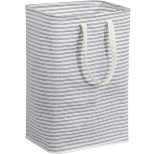 Grey Laundry Basket 75L, Foldable Laundry Basket, Waterproof Laundry Hamper with Extended Handles, Dirty Clothes Bag for Travel, for Bedroom,