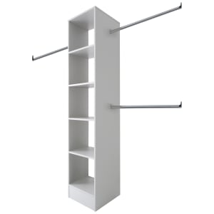 Spacepro Wardrobe Storage Kit Tower Unit White - 450mm