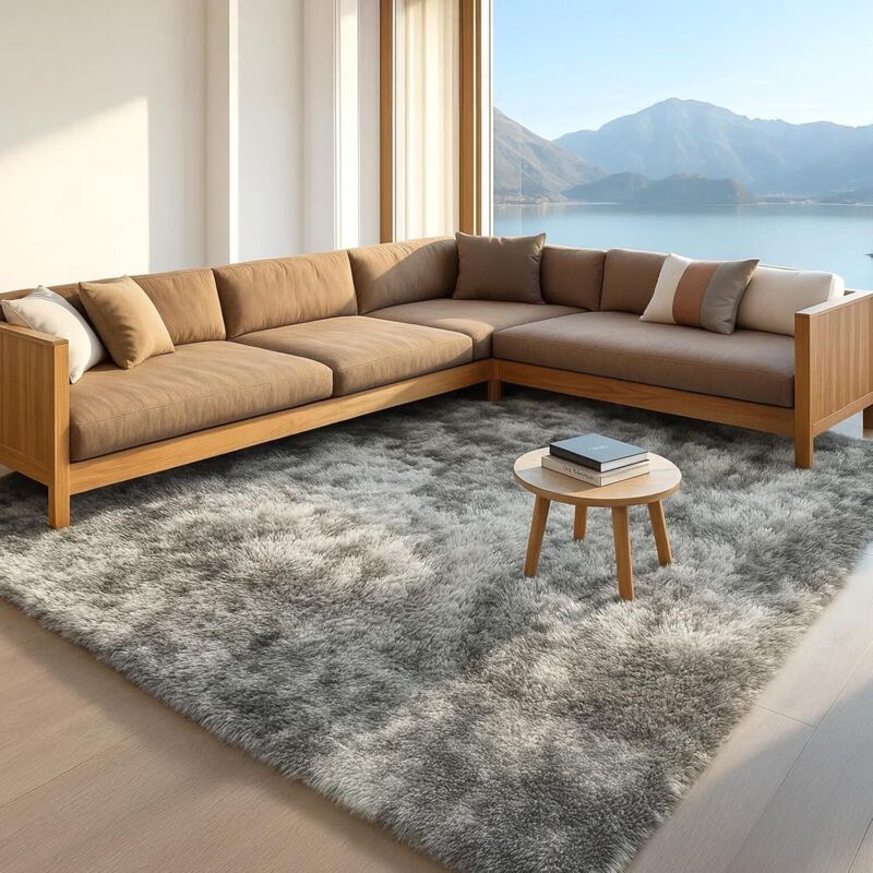 Trintion Fluffy Shaggy Rugs for Living Room and Bedroom, Large Machine Washable Anti-Slip Soft Carpet, Thick Pile Shaggy Floor Rug for Kids Nursery,