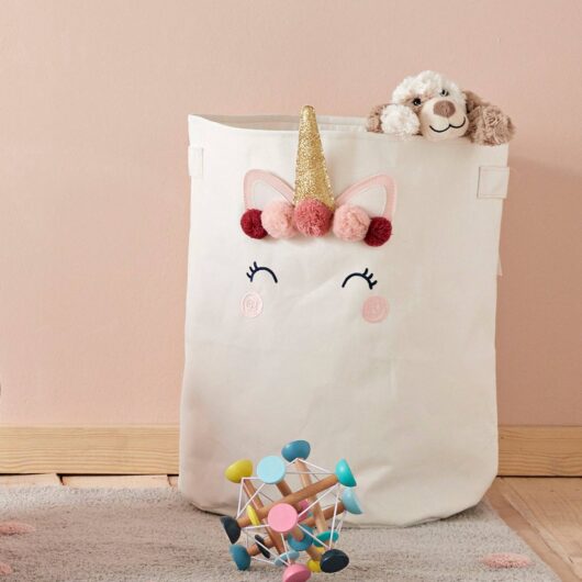 XL Storage Basket, Unicorn white