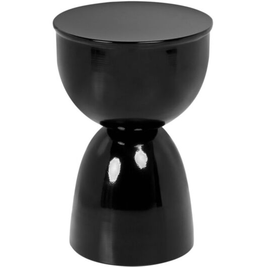 Accent Side Table Black Iron Painted Indoor Living Room Bedroom CANYON