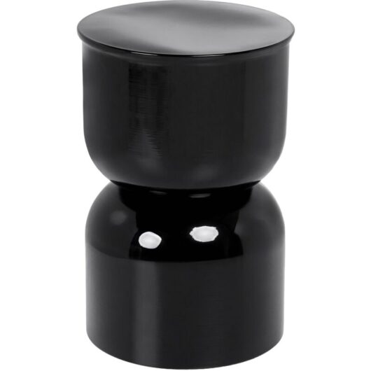 Accent Side Table Black Iron Painted Indoor Living Room Bedroom LETTA