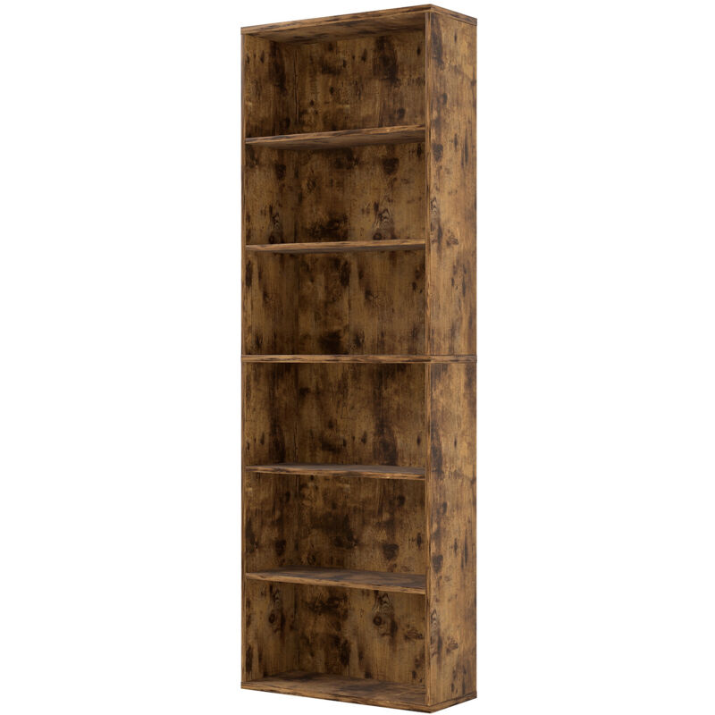 Levede 6 Tier Book Shelf Storage Shelves Bookcase Display Unit Organizer Cabinet